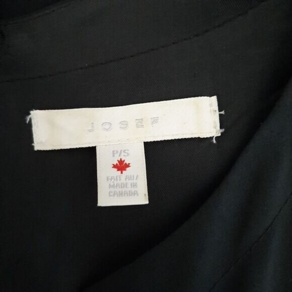 JOSEF | Classic Sleeveless Sheath Split Neck Mini Dress Black Sz S - Picture 11 of 12